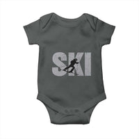 Cool Distressed Skiing Baby Onesie for Skiers