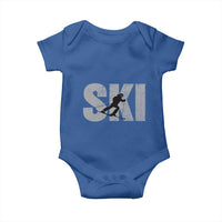 Cool Distressed Skiing Baby Onesie for Skiers