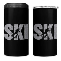 Cool Distressed Skiing 4 in 1 Can Cooler Tumbler for Skiers