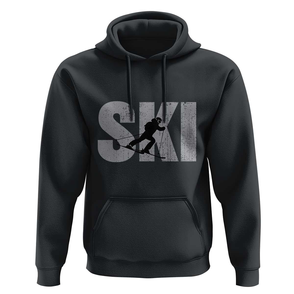 Cool Distressed Skiing Hoodie for Skiers