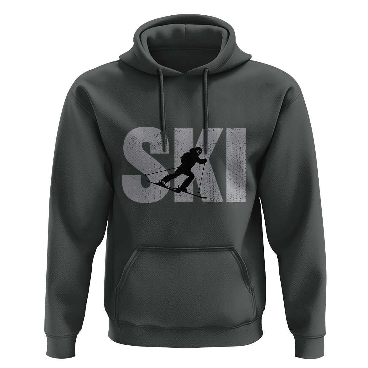 Cool Distressed Skiing Hoodie for Skiers