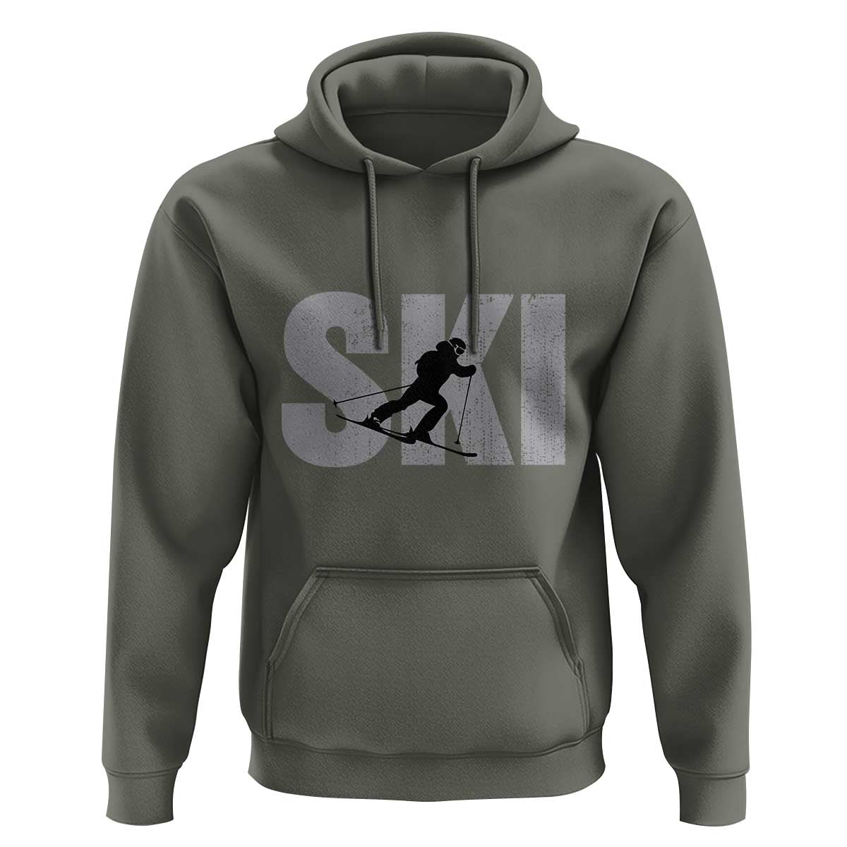 Cool Distressed Skiing Hoodie for Skiers