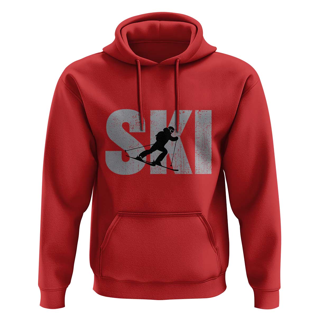 Cool Distressed Skiing Hoodie for Skiers