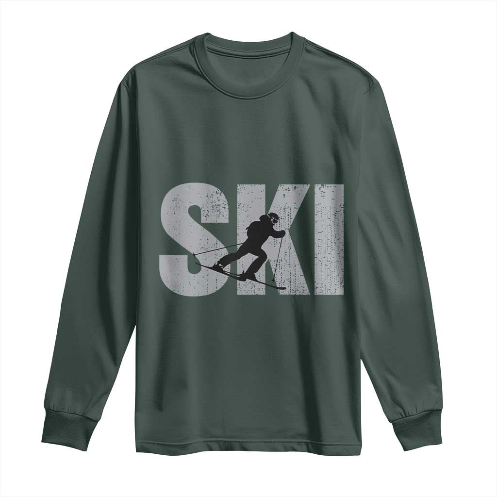 Cool Distressed Skiing Long Sleeve Shirt for Skiers