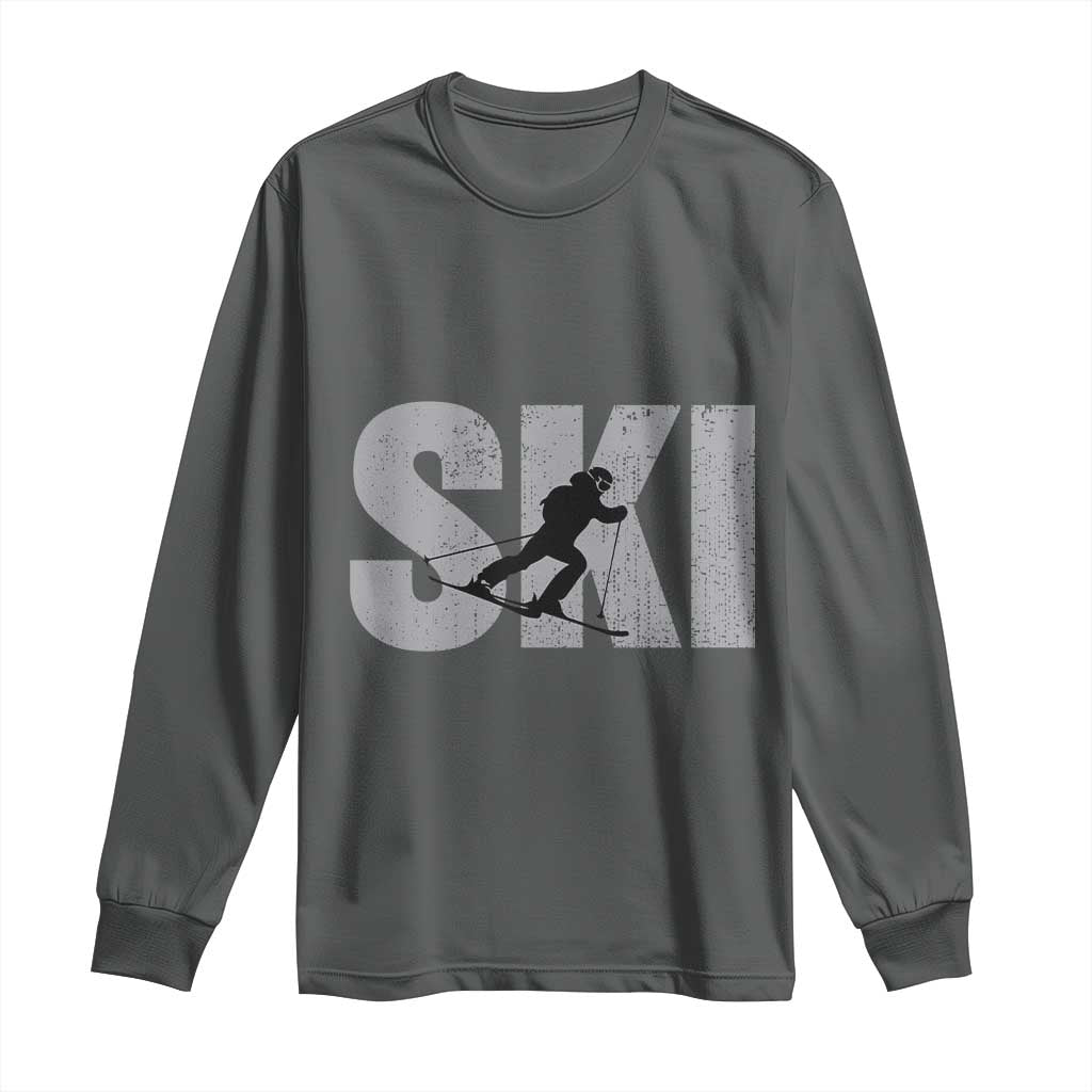 Cool Distressed Skiing Long Sleeve Shirt for Skiers
