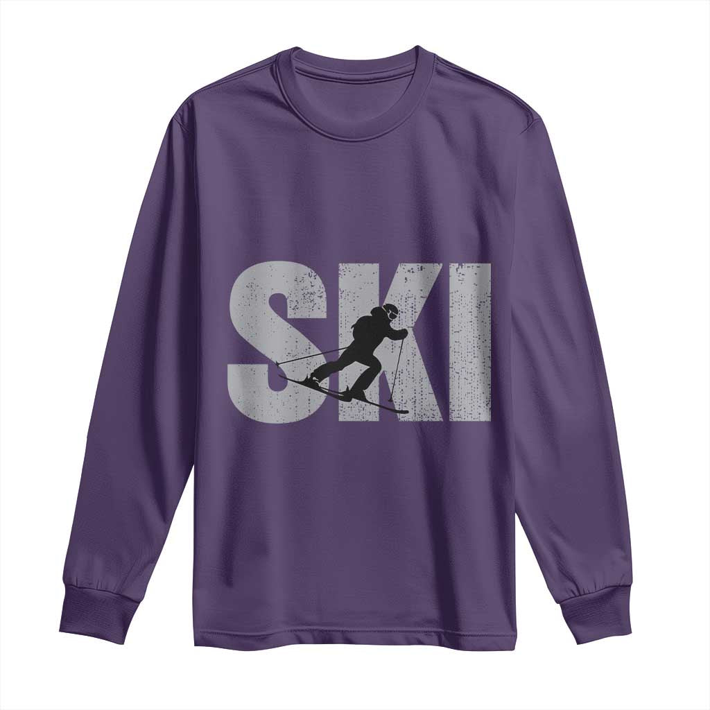 Cool Distressed Skiing Long Sleeve Shirt for Skiers