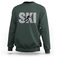 Cool Distressed Skiing Sweatshirt for Skiers - Wonder Print Shop