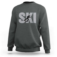 Cool Distressed Skiing Sweatshirt for Skiers - Wonder Print Shop