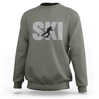 Cool Distressed Skiing Sweatshirt for Skiers - Wonder Print Shop