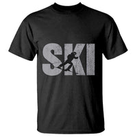 Cool Distressed Skiing T Shirt for Skiers - Wonder Print Shop