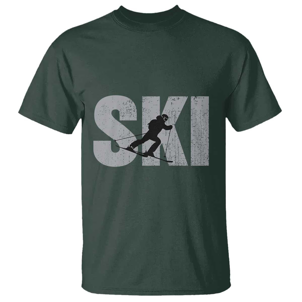Cool Distressed Skiing T Shirt for Skiers - Wonder Print Shop