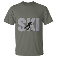 Cool Distressed Skiing T Shirt for Skiers - Wonder Print Shop