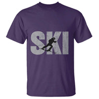 Cool Distressed Skiing T Shirt for Skiers - Wonder Print Shop