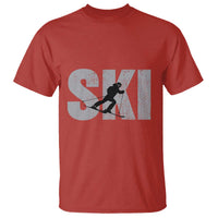 Cool Distressed Skiing T Shirt for Skiers - Wonder Print Shop