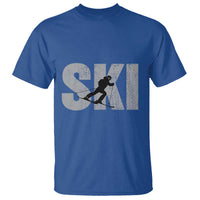 Cool Distressed Skiing T Shirt for Skiers - Wonder Print Shop