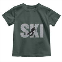 Cool Distressed Skiing Toddler T Shirt for Skiers