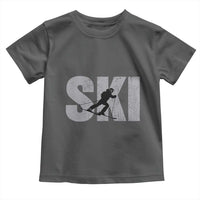 Cool Distressed Skiing Toddler T Shirt for Skiers