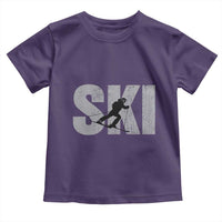 Cool Distressed Skiing Toddler T Shirt for Skiers
