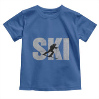 Cool Distressed Skiing Toddler T Shirt for Skiers