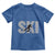 Cool Distressed Skiing Toddler T Shirt for Skiers