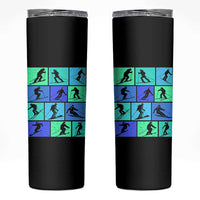 Skiing Skinny Tumbler for Skiers Wintersport Ski Snowboard