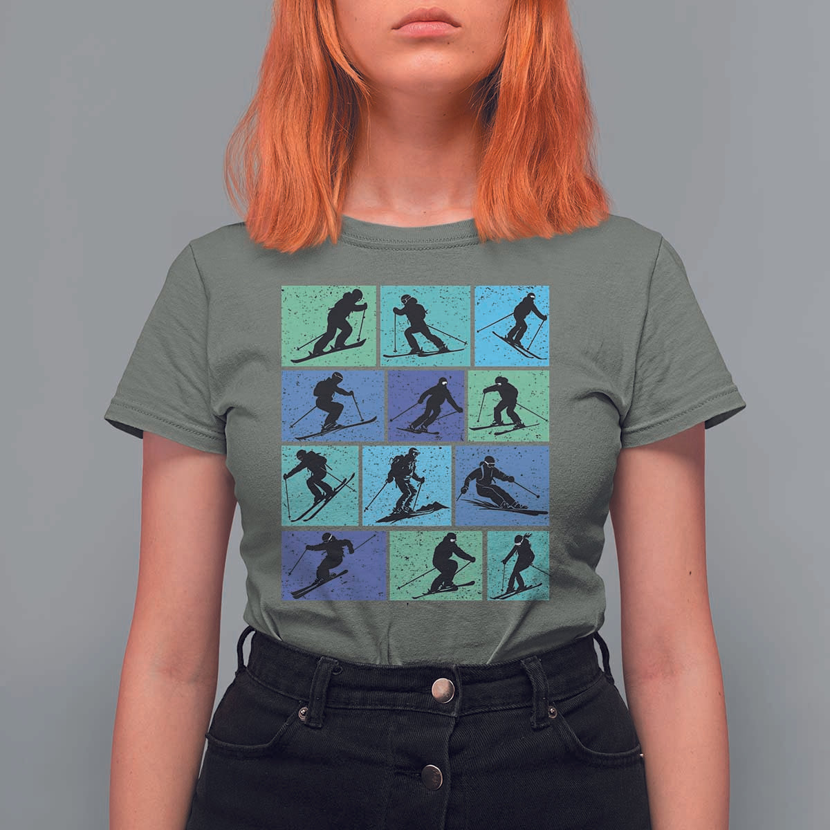 Skiing T Shirt For Women for Skiers Wintersport Ski Snowboard - Wonder Print Shop