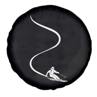 Skiing Spare Tire Cover Skier With Tracks In Deep Powder Snow Freeride Gift