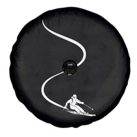 Skiing Spare Tire Cover Skier With Tracks In Deep Powder Snow Freeride Gift