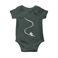 Skiing Baby Onesie Skier With Tracks In Deep Powder Snow Freeride Gift
