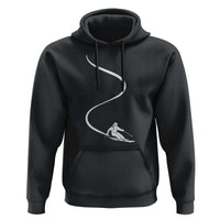 Skiing Hoodie Skier With Tracks In Deep Powder Snow Freeride Gift