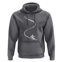 Skiing Hoodie Skier With Tracks In Deep Powder Snow Freeride Gift