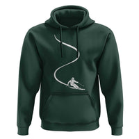 Skiing Hoodie Skier With Tracks In Deep Powder Snow Freeride Gift