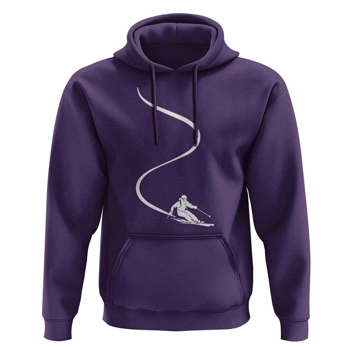 Skiing Hoodie Skier With Tracks In Deep Powder Snow Freeride Gift