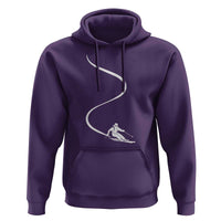 Skiing Hoodie Skier With Tracks In Deep Powder Snow Freeride Gift