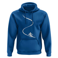 Skiing Hoodie Skier With Tracks In Deep Powder Snow Freeride Gift