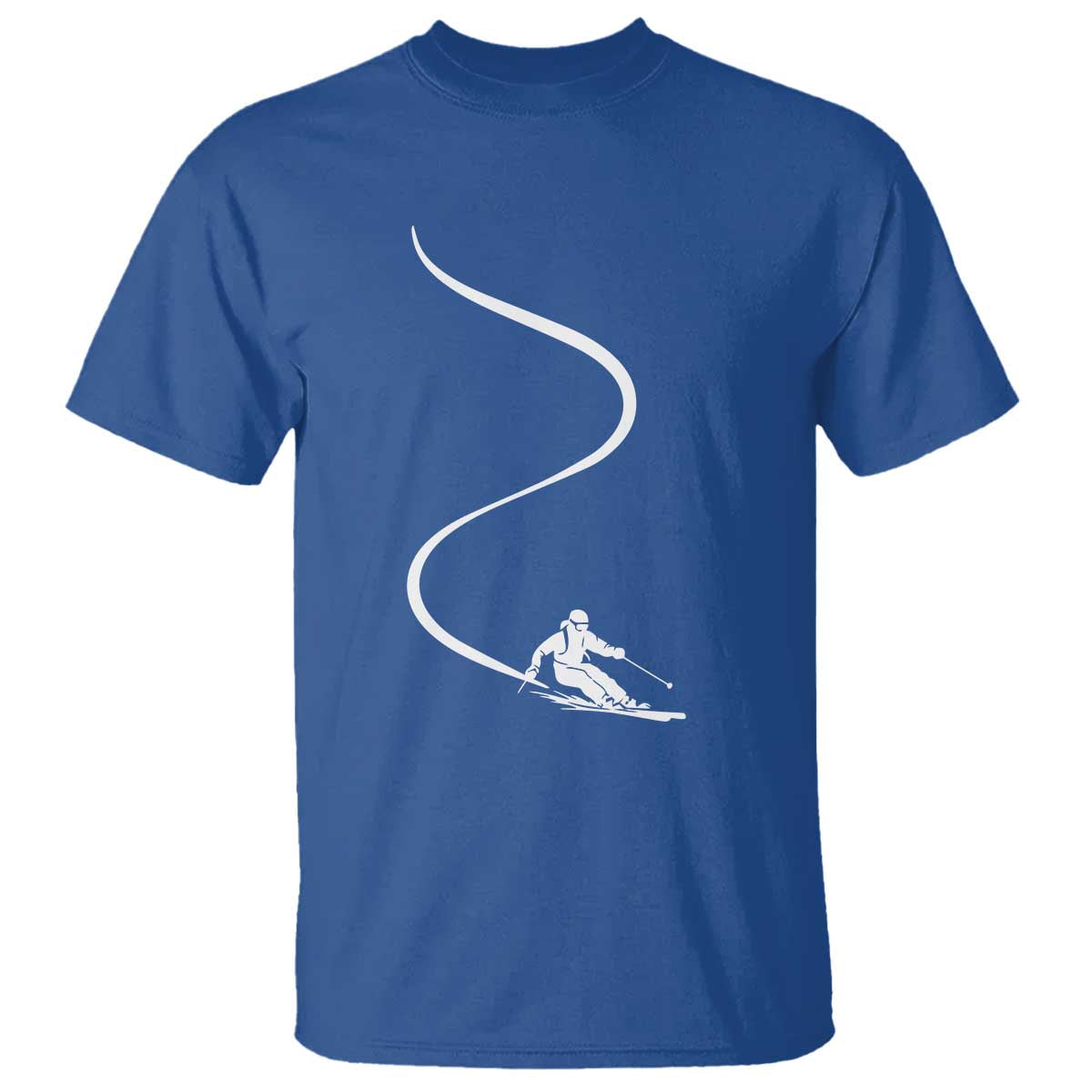 Skiing T Shirt Skier With Tracks In Deep Powder Snow Freeride Gift - Wonder Print Shop