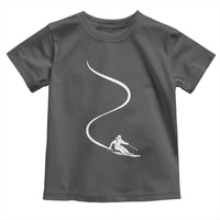 Skiing Toddler T Shirt Skier With Tracks In Deep Powder Snow Freeride Gift