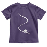 Skiing Toddler T Shirt Skier With Tracks In Deep Powder Snow Freeride Gift