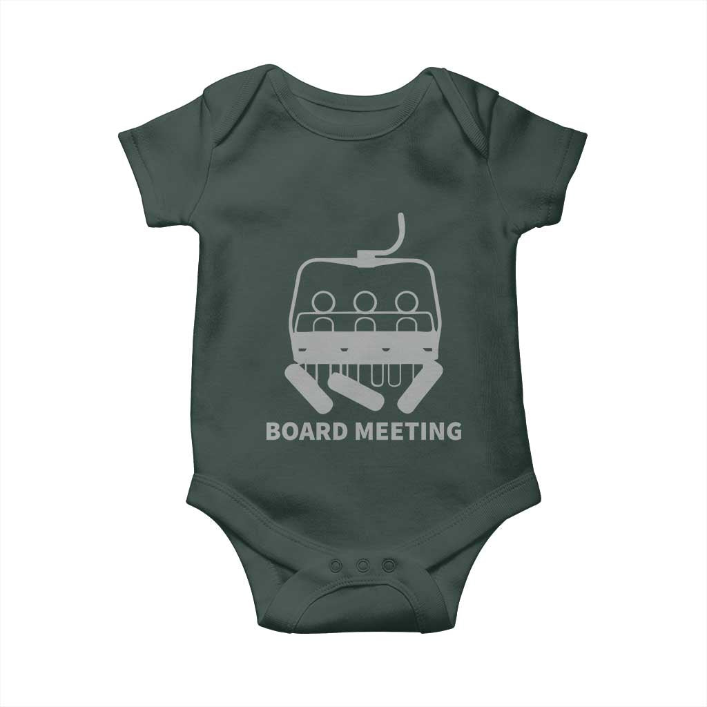 Funny Skiing Baby Onesie Snowboard Meeting Gift