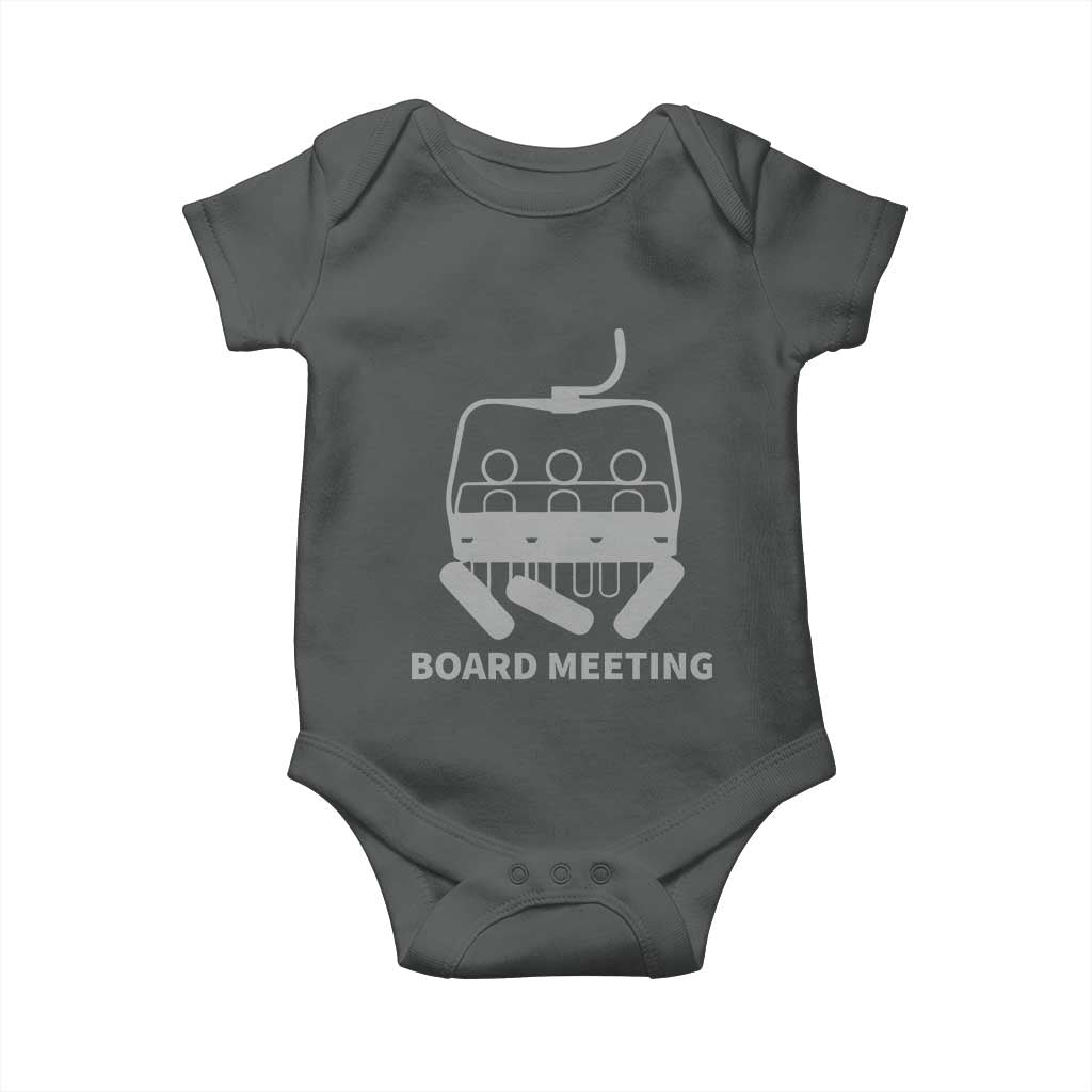 Funny Skiing Baby Onesie Snowboard Meeting Gift