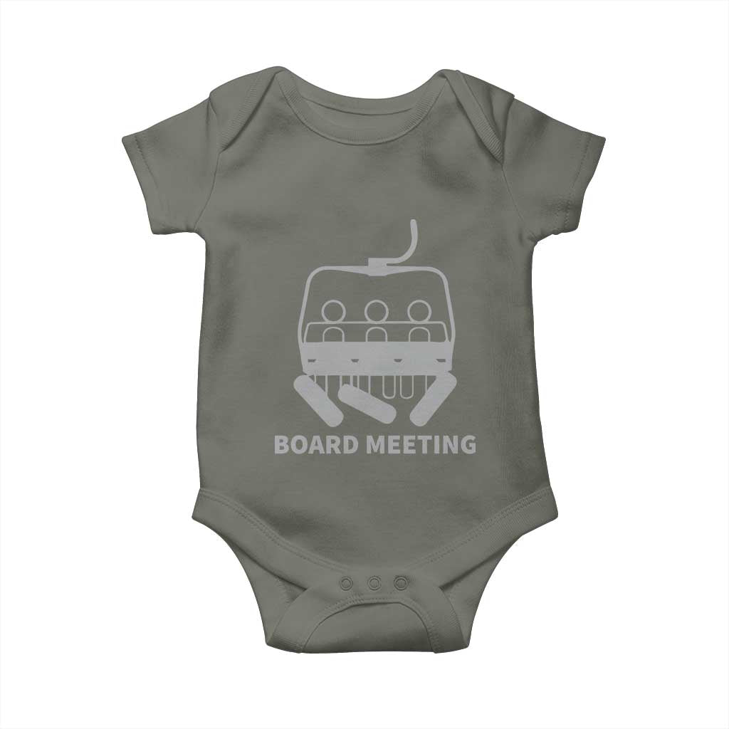 Funny Skiing Baby Onesie Snowboard Meeting Gift