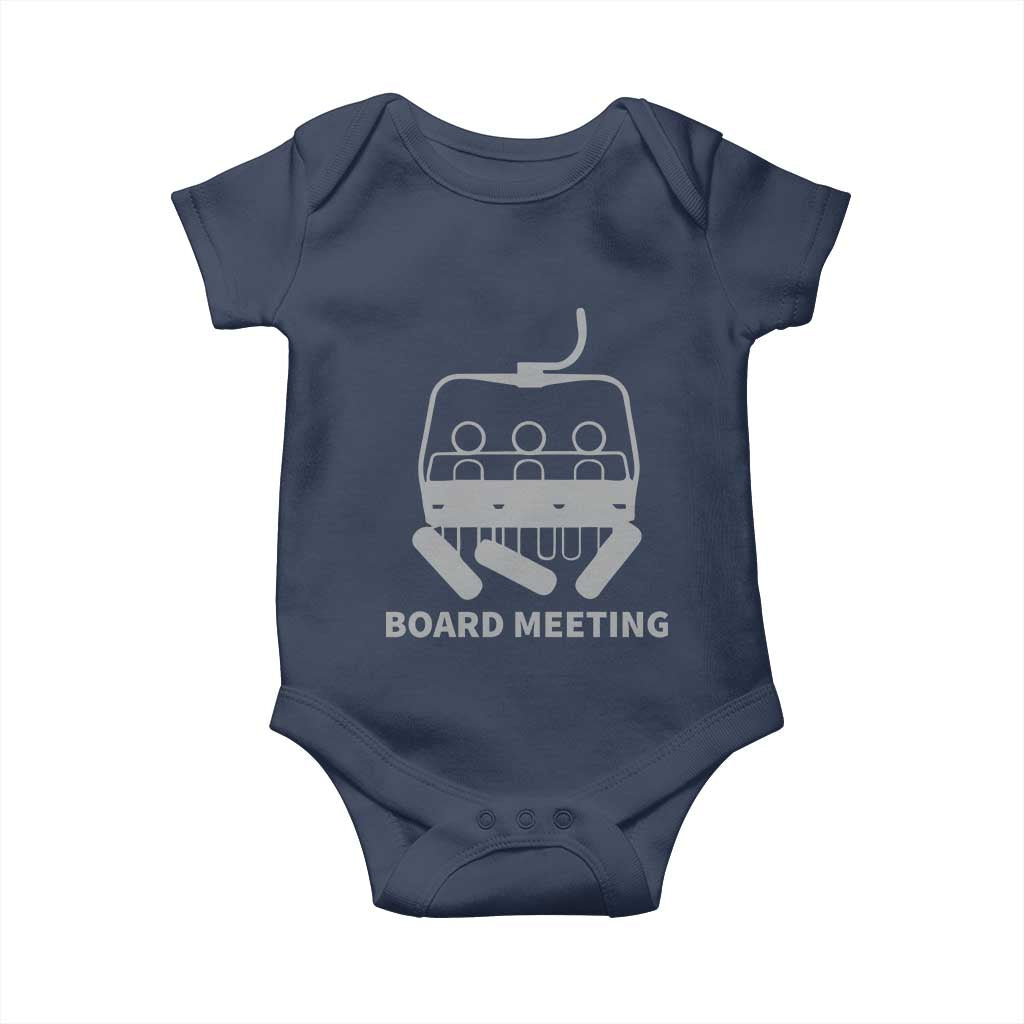 Funny Skiing Baby Onesie Snowboard Meeting Gift