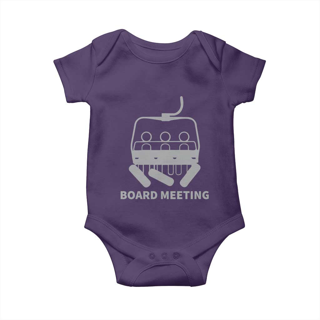 Funny Skiing Baby Onesie Snowboard Meeting Gift