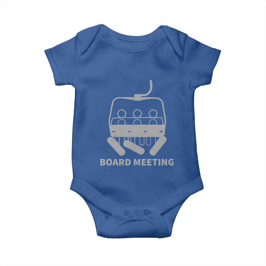 Funny Skiing Baby Onesie Snowboard Meeting Gift