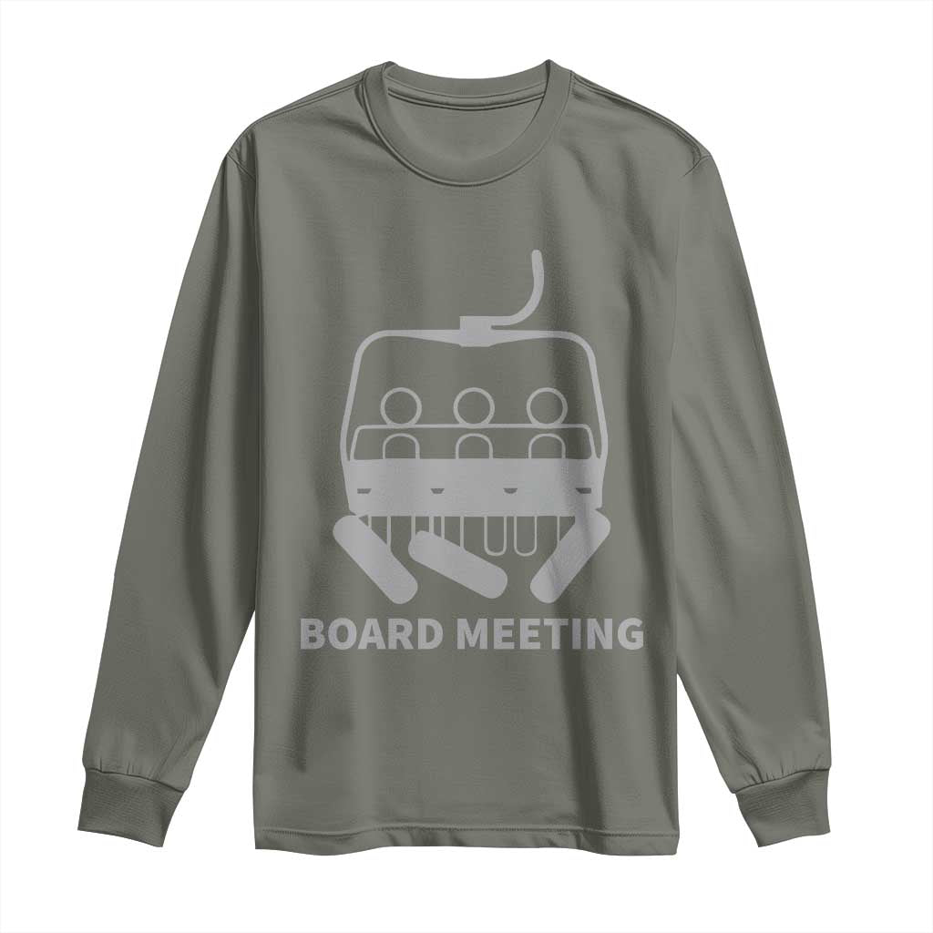 Funny Skiing Long Sleeve Shirt Snowboard Meeting Gift