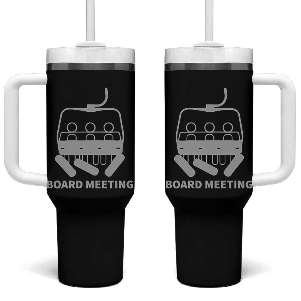 Funny Skiing Tumbler With Handle Snowboard Meeting Gift