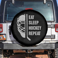 Ice Hockey Player Spare Tire Cover Funny Eat Sleep Hockey Repeat Sport Fan - Wonder Print Shop