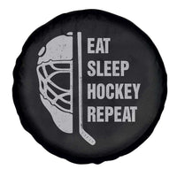 Ice Hockey Player Spare Tire Cover Funny Eat Sleep Hockey Repeat Sport Fan - Wonder Print Shop