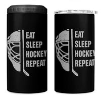 Ice Hockey Player 4 in 1 Can Cooler Tumbler Funny Eat Sleep Hockey Repeat Sport Fan - Wonder Print Shop