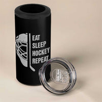 Ice Hockey Player 4 in 1 Can Cooler Tumbler Funny Eat Sleep Hockey Repeat Sport Fan - Wonder Print Shop